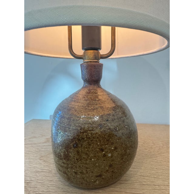 Tiny Vintage Ceramic Lamp, France For Sale - Image 4 of 14