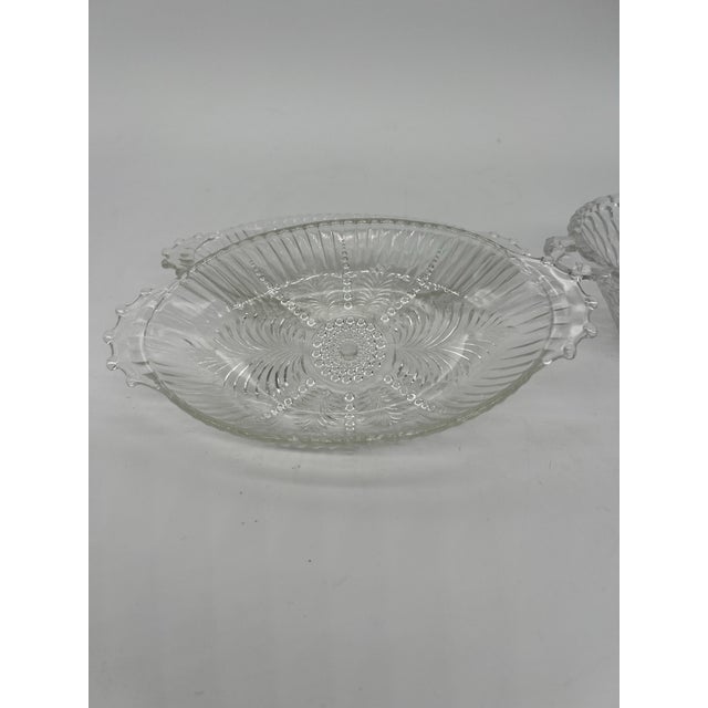 Indiana Glass Company Clear Depression Glass Dishes X 3 For Sale - Image 4 of 7