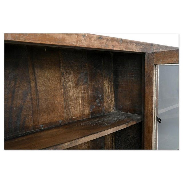 Freestanding or Wall-Mounted Showcase Cabinet in Solid Wood For Sale - Image 4 of 7