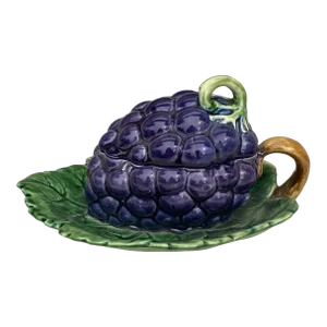 Majolica Grapes Tureen Sarreguemines, Circa 1930