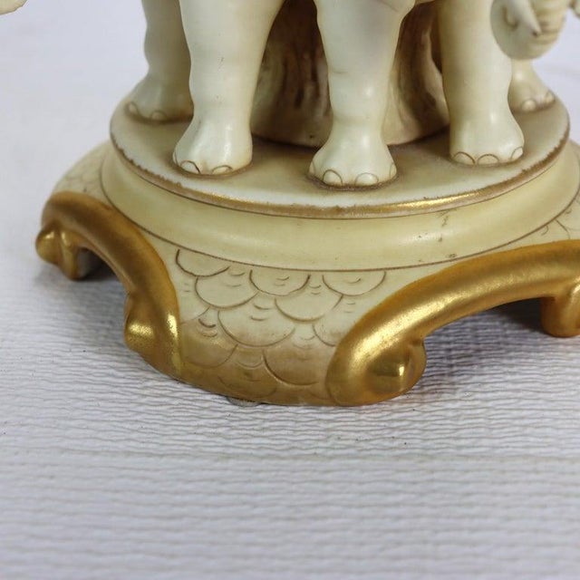 Antique Ernst Wahliss Austrian Amphora Figural Elephant Porcelain Lamp C1920 For Sale - Image 9 of 9