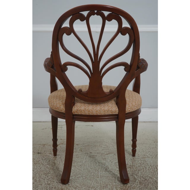 Hickory Chair Furniture Company Set of 6 Hickory Chair Mahogany Open Armchairs For Sale - Image 4 of 17
