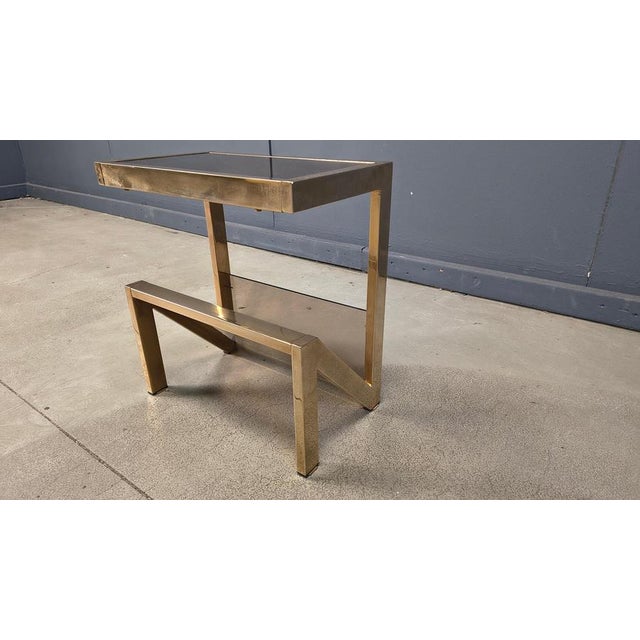 1970s Brass Magazine Rack attributed to Belgochrom, 1970s For Sale - Image 5 of 10