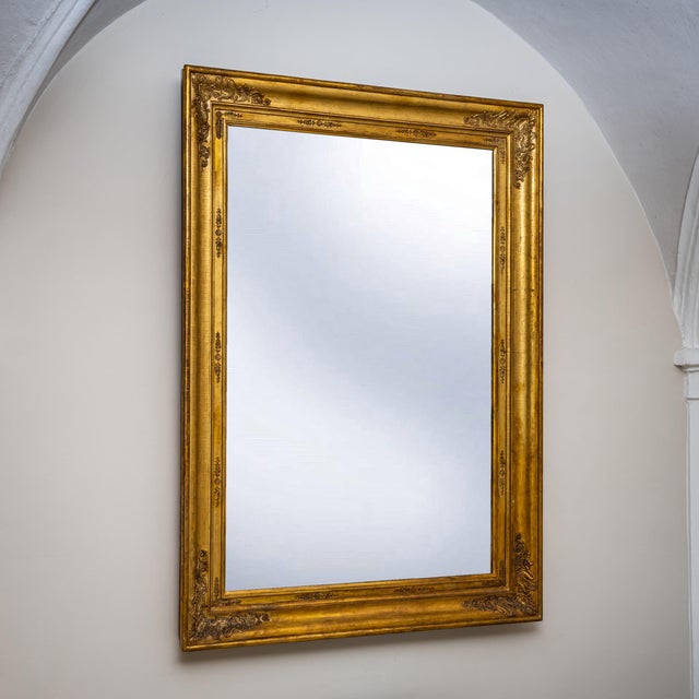 Traditional Large Gilt Empire Wall Mirror, 1800s For Sale - Image 3 of 11