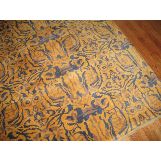 Mid 20th Century Orange Deco, 7' X 10'2'' For Sale - Image 4 of 6