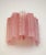 Glass Pair of Murano Glass Tube Wall Sconces 5 Pink Alabaster Glass Tube For Sale - Image 7 of 9