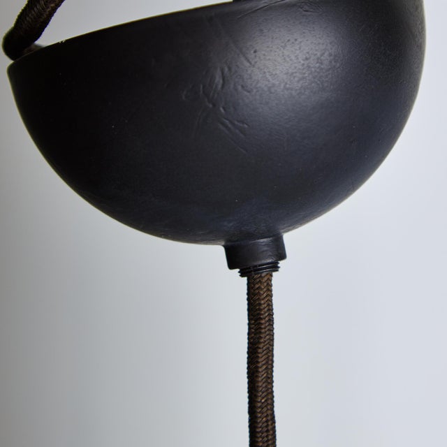 Metal Black and White Cone-Shaped Pendant For Sale - Image 7 of 18