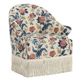 Josephine Fringe Chair in Dusty Blue Tree of Life For Sale