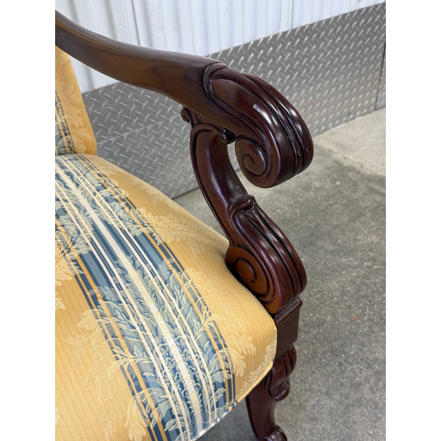 Wood Hickory Chair “Charles X” Neoclassical Armchair For Sale - Image 7 of 12
