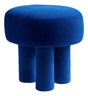 Ritmo Stool in Blue Velvet by Moanne