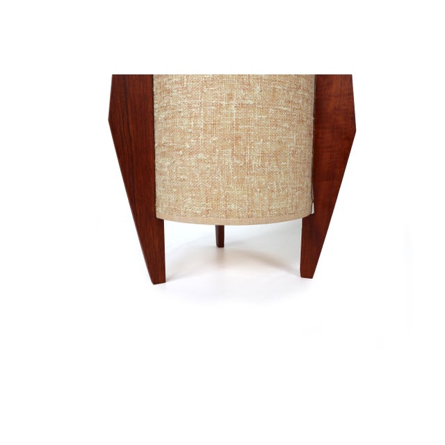Wood Vintage Mid-Century Modern Scandinavian Teak Hanging Lamp For Sale - Image 7 of 15