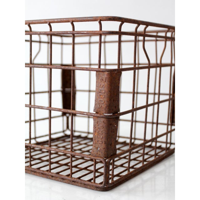 Brown Vintage Dean Foods Milk Crate For Sale - Image 8 of 11