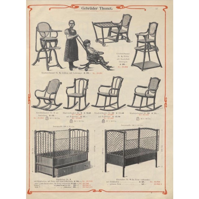Art Nouveau Children's Rocking Chair by Marcel Kammerer for Gebrüder Thonet, 1910 For Sale - Image 17 of 18