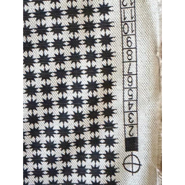 Textile Schumacher Stella 4 Yards Black & Natural Cotton Fabric For Sale - Image 7 of 7