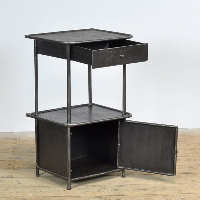 Vintage Iron Bedside Table, 1910s For Sale - Image 4 of 12