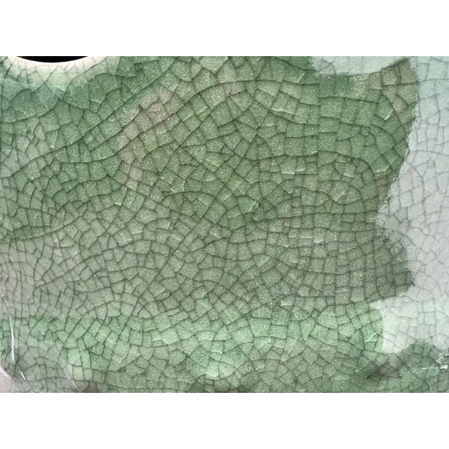 Green Vintage Chinoiserie Emerald Green Glazed Ceramic Drum Garden Stool or Pedestal For Sale - Image 8 of 11