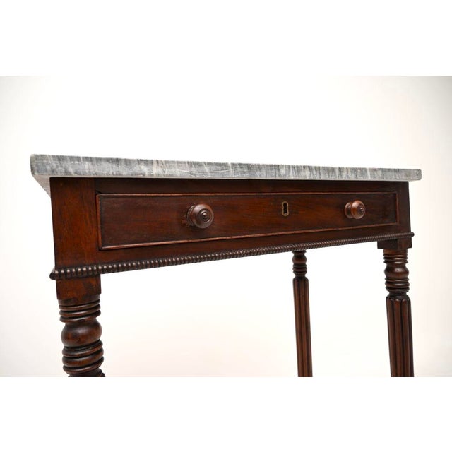 Antique Regency Period Marble Top Side Table, 1815 For Sale - Image 10 of 11