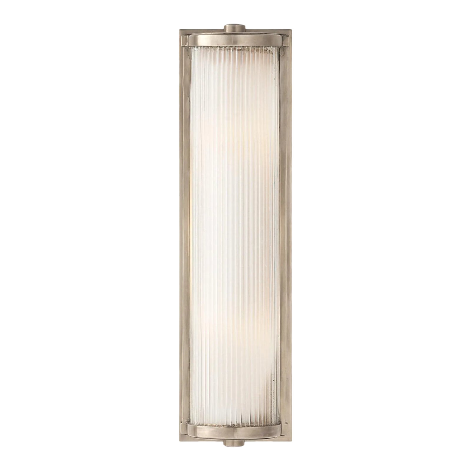 Thomas O'Brien for Visual Comfort Signature Dresser Long Glass Rod Light in Antique Nickel with