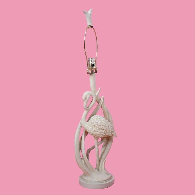 Mid-Century Modern Pair of Flamingo Table Lamps For Sale - Image 3 of 4