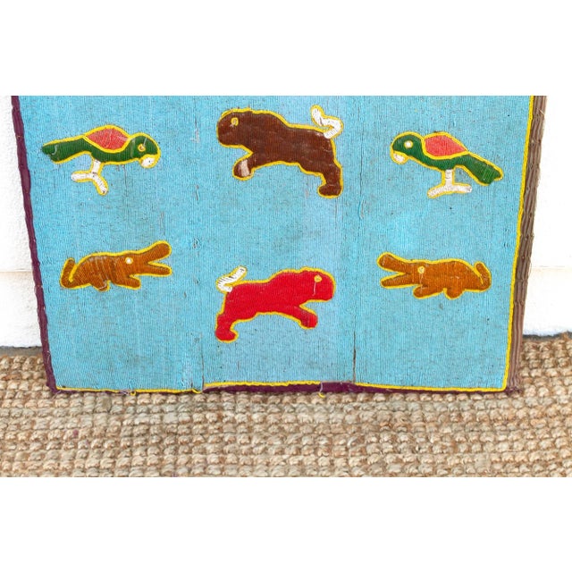20th Century Animal Beaded Wall Tapestry For Sale In Los Angeles - Image 6 of 10