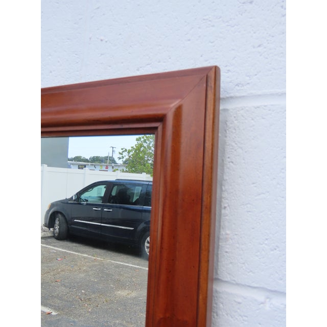 Late 20th Century Large Cherry Vanity Dresser Bathroom Wall Mirror 6584 For Sale - Image 5 of 11