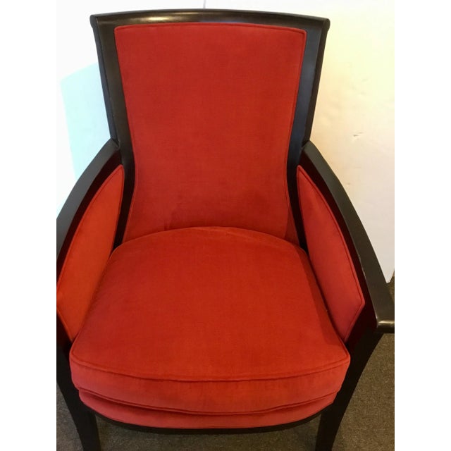 Transitional Transitional Hickory Chair Red Beck Lounge Chair For Sale - Image 3 of 7