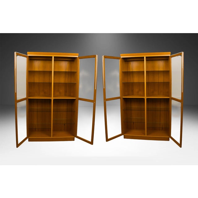 Pair Danish Mid Century Teak Display Cabinet by Skovby For Sale - Image 10 of 16