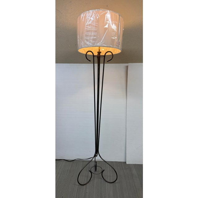 Early 21st Century Iron Scroll Floor Lamp For Sale - Image 5 of 12