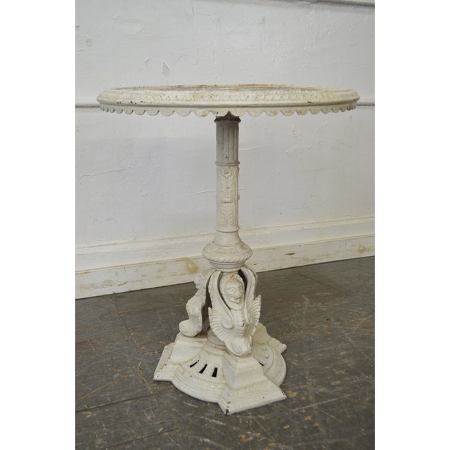 Antique Victorian Cast Iron Round Garden Table Chairish