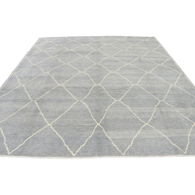 Contemporary Contemporary Gray Moroccan Style Rug - 08'03 X 09'00 For Sale - Image 3 of 9