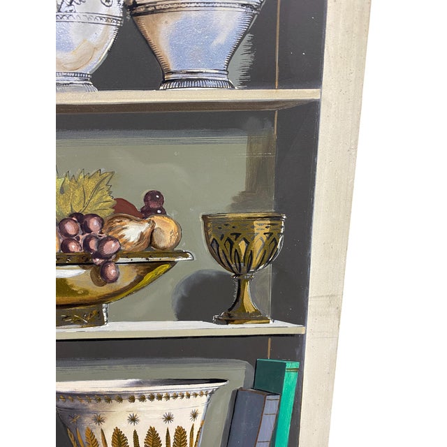 Palladio Stunning Palladio Italian Trompe L’Oeil Hand-Painted Wood Panel For Sale - Image 4 of 16