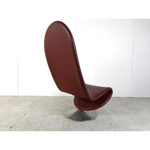 1-2-3 High Back Chairs attributed to Verner Panton for Fritz Hansen, 1973, Set of 2 For Sale - Image 10 of 14