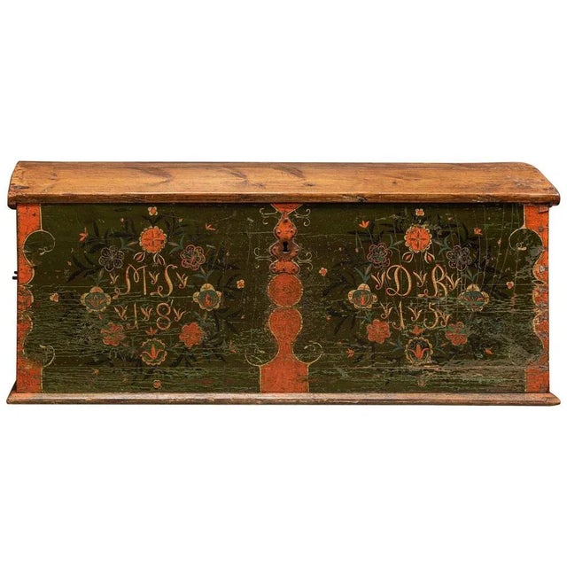 Early 19th Century Swedish Marriage or Dowry Chest For Sale - Image 16 of 16