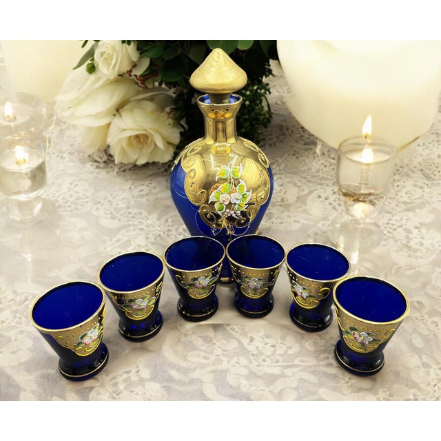 Murano Liquor Set with Bottle, Set of 7 For Sale - Image 10 of 18