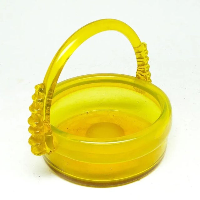 Postmodern Bowl on Stand from Cracow Glassworks, Poland, 1970s For Sale - Image 6 of 8