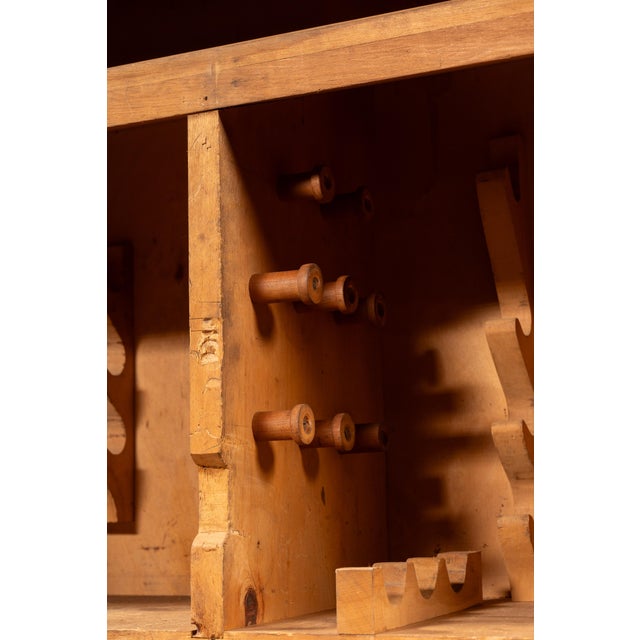 Antique Birch Machine Tooling Cabinet For Sale - Image 12 of 15