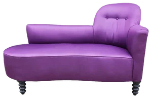 Purple Satin Chaise Lounge, 1930s
