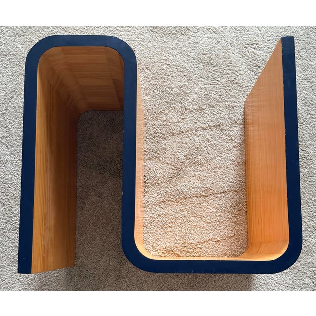Alvar Aalto Modern Scandinavian Alvar Aalto Style Zigzag Side Table For Sale - Image 4 of 12