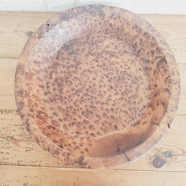 Large North African Wooden Thuya Burl Dough Bowl, 1970s For Sale - Image 4 of 18