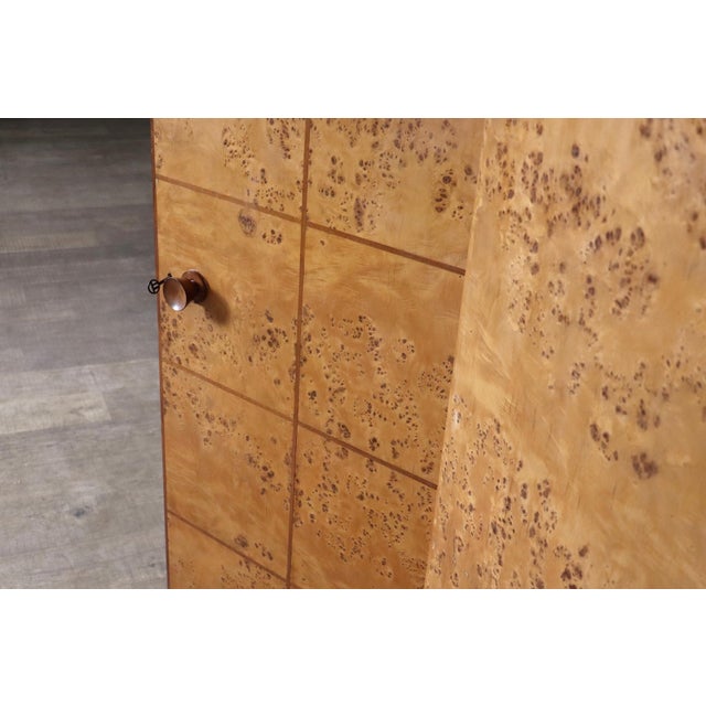 Art Deco Wardrobe in Burl Walnut, Italy, 1930s For Sale - Image 15 of 17