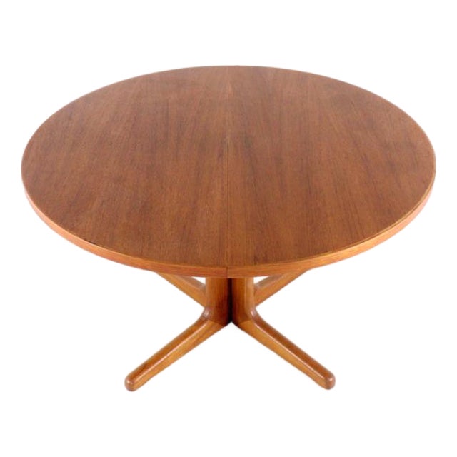 Extendable Round Dining Table from S. Burchardt Nielsen, Denmark For Sale