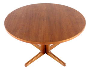 Extendable Round Dining Table from S. Burchardt Nielsen, Denmark