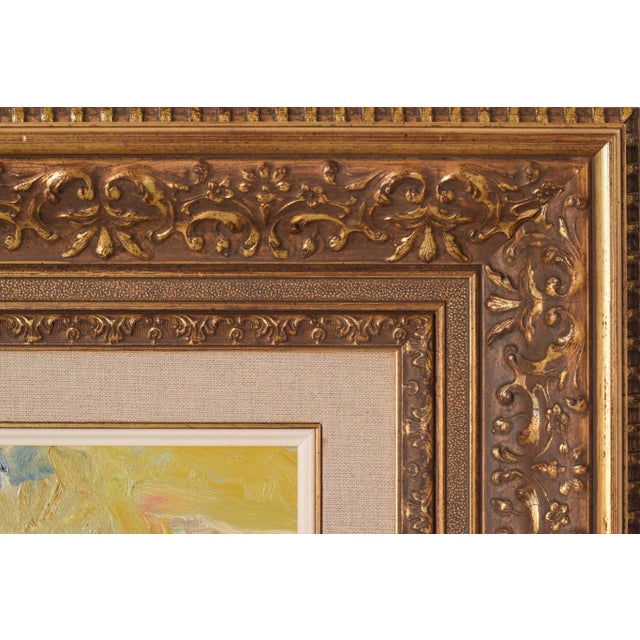 Gold Painting of Beach Scene by Luis Giner Bueno For Sale - Image 8 of 10