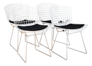 Bertoia Side Chairs with Cushion by Harry Bertoia for Knoll International, Set of 4