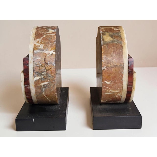 Art Deco Marble Bookends, France, 1930s, Set of 2 For Sale - Image 3 of 8