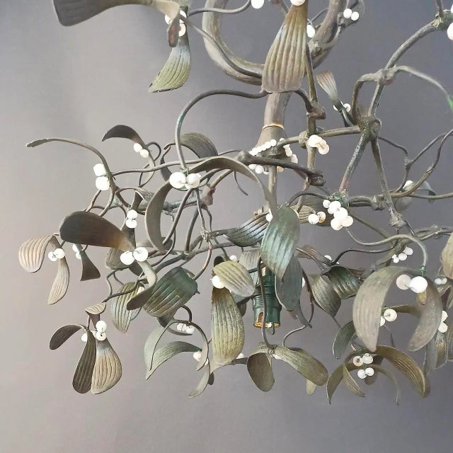 Art Nouveau Mistletoe Candlestick, France, 1910s For Sale - Image 9 of 11