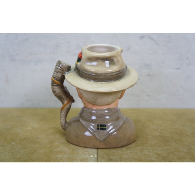 Khaki 1990s English Royal Doulton Lord Baden-Powell Boy Scout Founder Toby Character Jug For Sale - Image 8 of 12