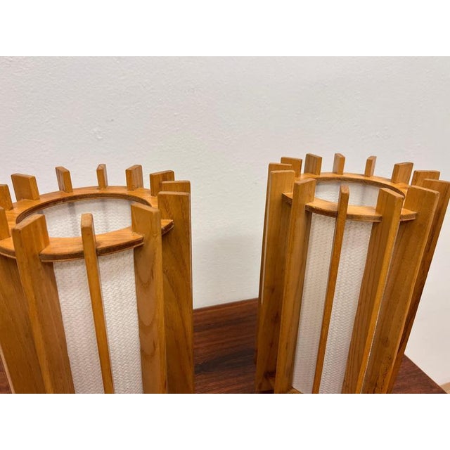 1960 Denmark Original good condition with patina. Wooden parts refreshed US compatible Rewired One bulb This piece is...