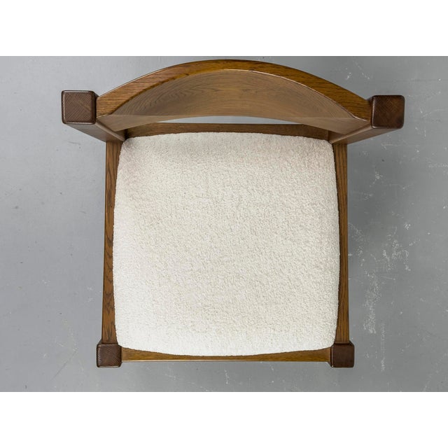 Brutalist Smoked Oak Dining Chairs, 1970s, Set of 6 For Sale - Image 13 of 17