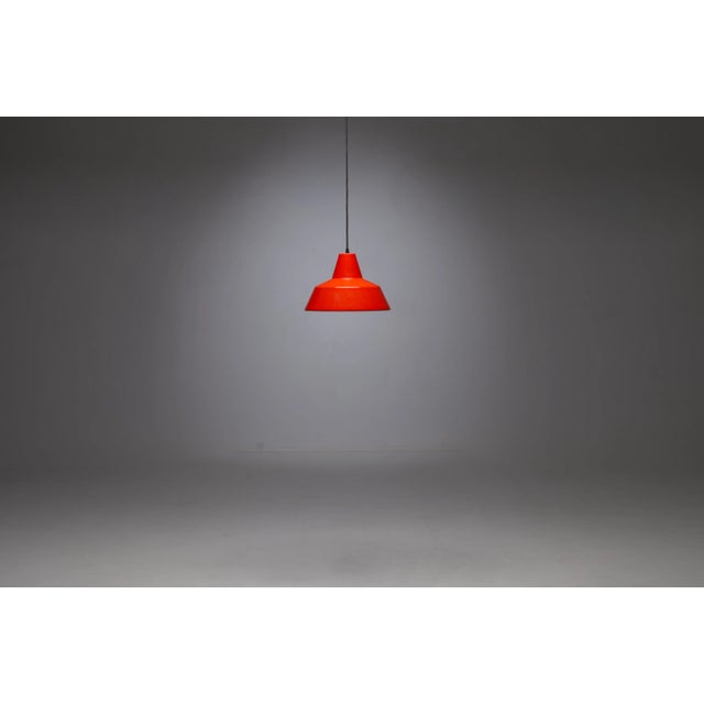 Louis Poulsen Orange Enamel Pendant from Louis Poulsen, 1969 For Sale - Image 4 of 11